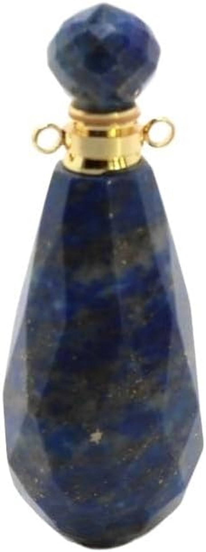 Crystal Stone Perfume Bottle - Water Drop Faceted Pendant Essential Oil Jewelry Bottle