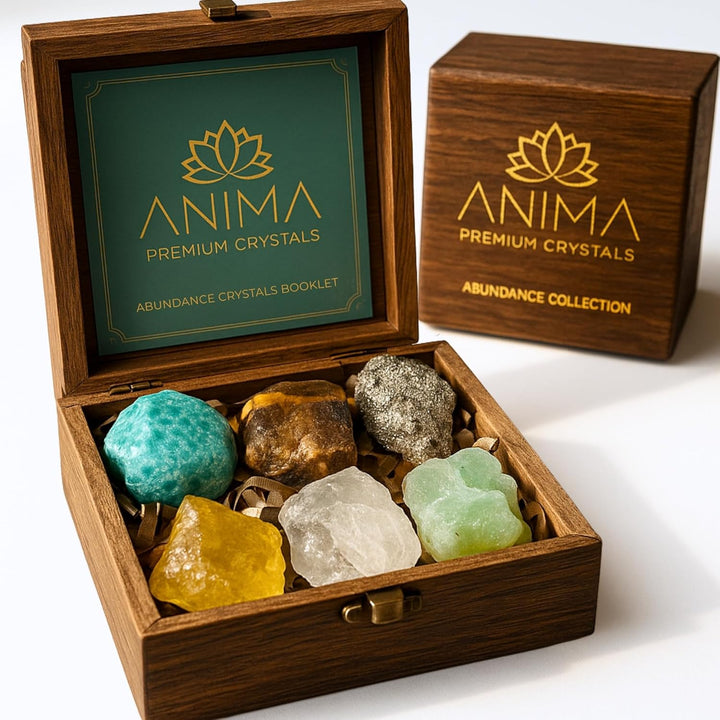 Premium 7 Chakra Healing Crystals Set for Energy Alignment - Large Raw Amethyst, Rose Quartz, Citrine, Lapis Lazuli, Clear Quartz, Tigers Eye & Red Jasper - Wooden Gift Box & Guidebook Included
