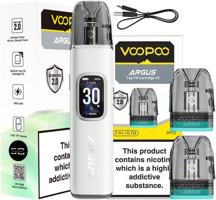 Voopoo Argus G3 Vape Kit (Diamond Pink) - 9 Colours to Choose from - 45 Min Fast Charge 30W /1500Mah, Compatible Will All Argus Pods - No Nicotine (Diamond Pink)