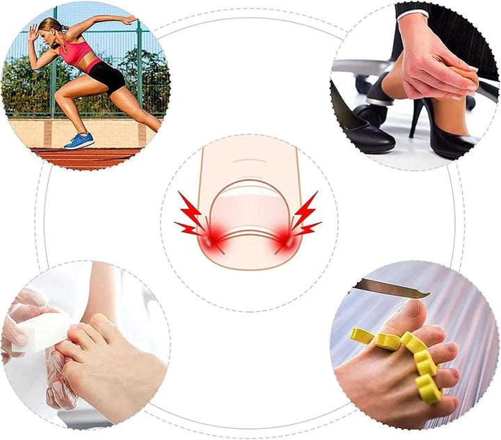 (50+1) Pcs Ingrown Toenail Tool Kit - Corrector with Lifter & Straightener Strips, Pain-Free Treatment for In-Grown Toe Nails, Easy Fixed Toenail Correction Tool.