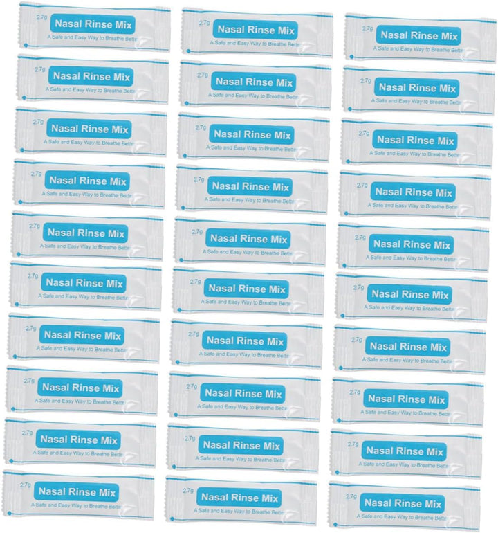 80 Pcs Nasal Salt Packets Iodine-Free Instant Dissolving Rinse Mix for Nose Care for Allergies and Sinus Relief Convenient for Daily Use