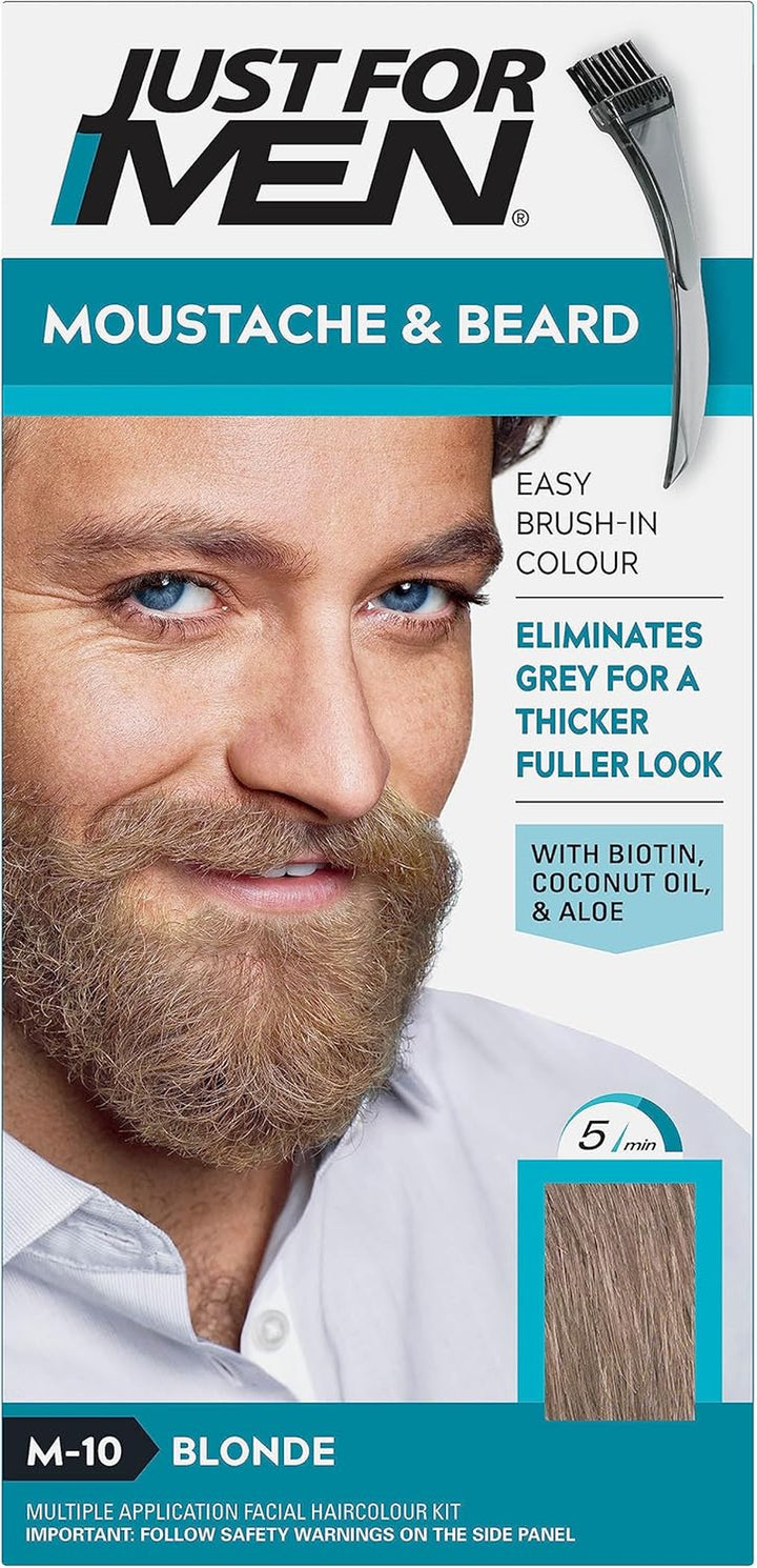 Moustache & Beard Light Brown Dye , Eliminates Grey for a Thicker & Fuller Look � M25