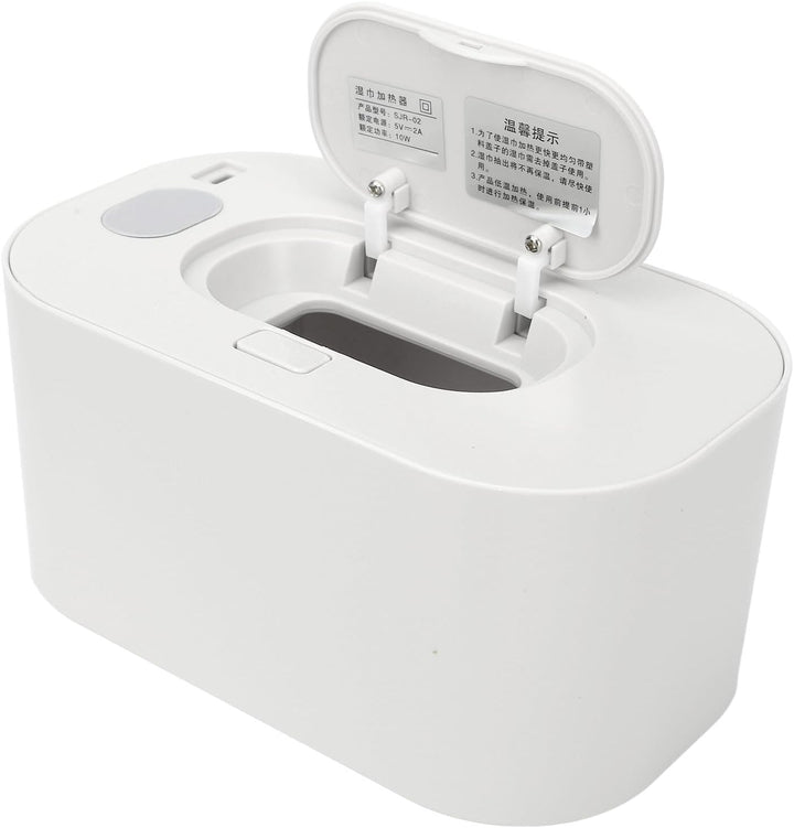 Wipe Warmer, Wet Wipes Heater 24H Intelligent Constant Temperature Baby Wipe Warmer Calentador De Wipes Para Bebes Preheat 4 Wipes for Keep Wipes Fresh (White)