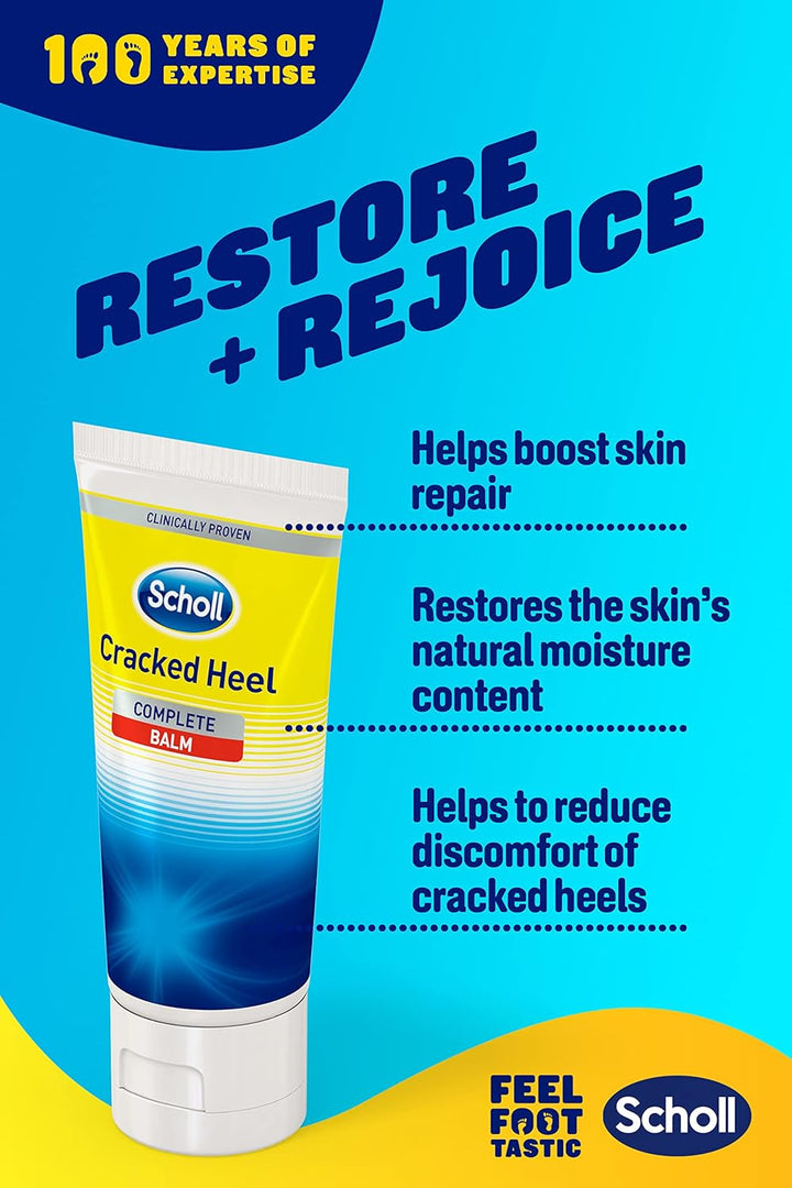 Scholl Cracked Heel Complete Cream with Repair K+, 60Ml - Moisturising Treatment Cream for Cracked Heels and Dry Skin with Keratin- 1 X 60 Ml