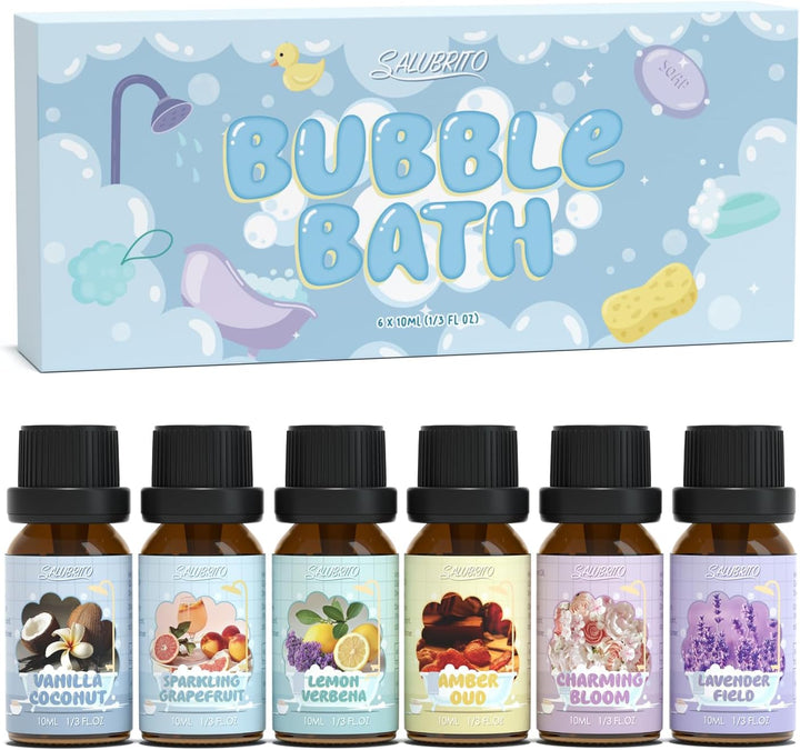 Clean Essential Oils Set, Fresh Cotton, Clean Home, Fresh Linen, Soft Powder, Blossom Soap, Mint Scented Oils for for Diffuser, Candle, Soap Making