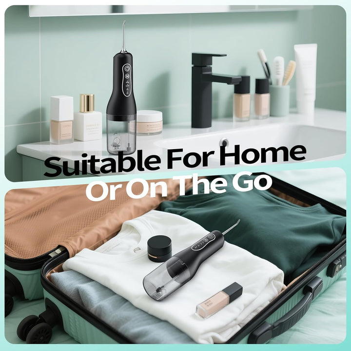 Water Flossers for Teeth Cordless, 2025 Upgrded Water Dental Flosser Remover with 5 Jet Tip and 4 Modes, Irrigator Dental with 260ML Watertank, Lp7 Waterproof Electric Flossers for Tavel and Home Use