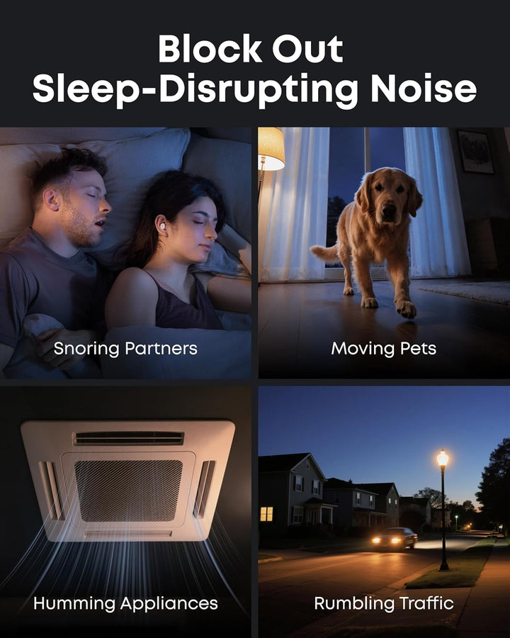 Sleep A30 Earbuds by , Active Noise Cancelling Sleep Headphones with Snore-Masking Tech, Comfortable for Side Sleepers, up to 9 Hours of Use per Charge