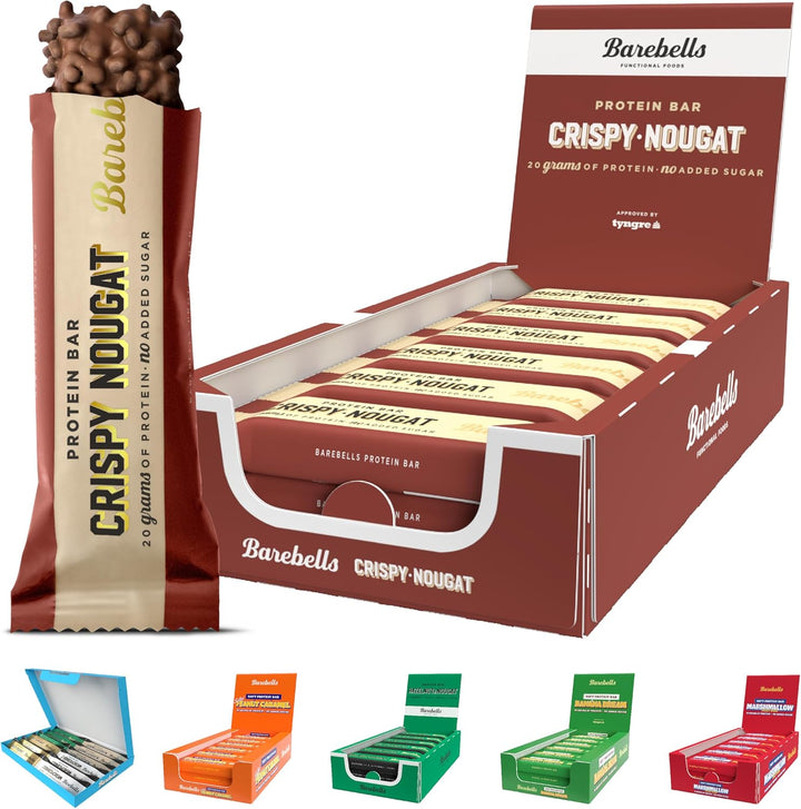 Soft Protein Bars | 16G Protein Healthy Snacks, Protein Snacks for Breakfast, Sugar Free Chocolate, Low Carb – 12 X 55G (Peanut Caramel)