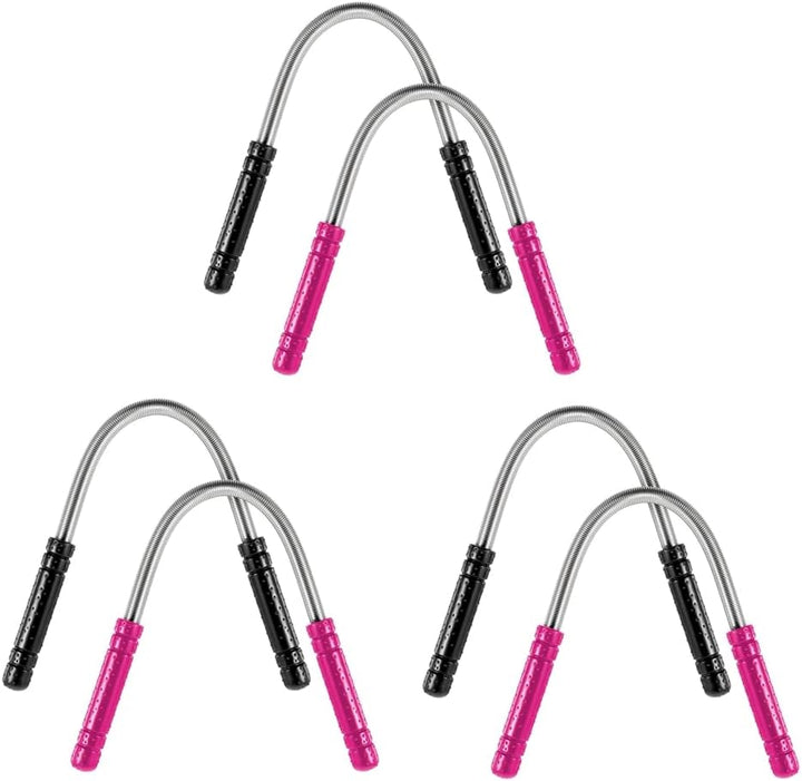 6Pcs Spring Facial Hair Removers Spring Eyebrow Face Epilators Eyebrow Threading Tools Threading Hair Removals for Women (Black and Pink)