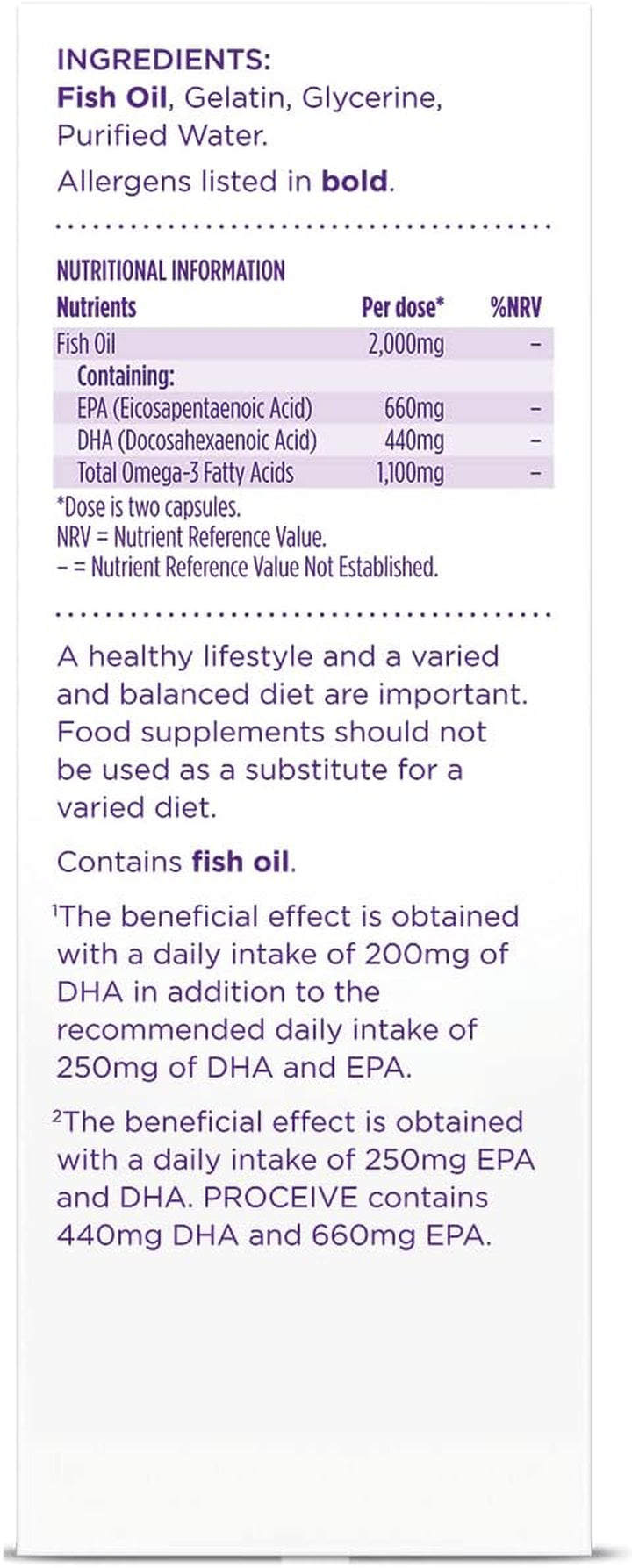 ® Pregnancy Omega 3 High Strength & Pure Fish Oil Tablets (60 Capsules)