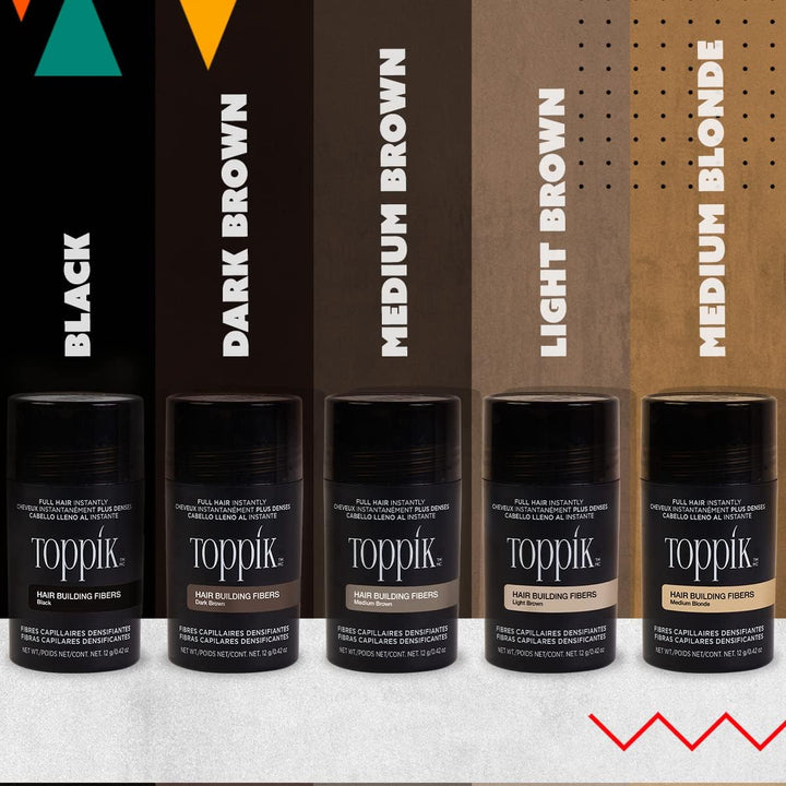 Toppik Hair Building Fibres Powder Brown Keratin-Derived for Naturally Thicker Looking 3G