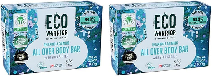 Eco Warrior All over Body Soap Bar - Vegan, Cruelty Free, No SLS or Parabens, Deeply Nourishing Shea Butter, Body and Hand Soap Bar, , 100 G