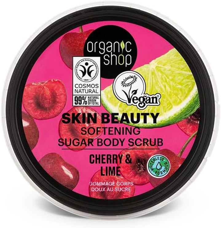 250Ml Body Scrub Skin Beauty Softening Cherry & Lime