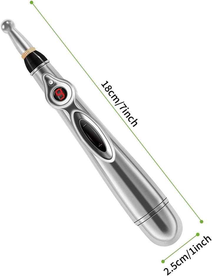 Acupuncture Pen, Electronic Acupuncture Pen, 5 in 1 Electronic Massage Pen, Acupuncture Machine Meridian Pen for Muscle Healing, Pain Relief (Battery Not Included)