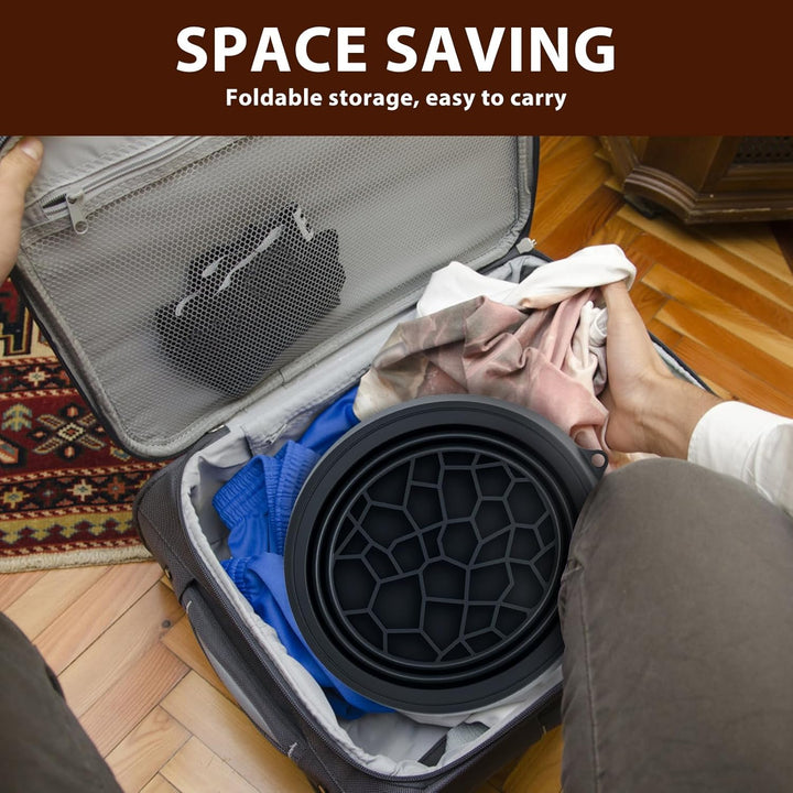 Face Bowl for Ice Quick Cooling Foldable Silicone Wash Basin with Built-In Ice Tray Portable Washing Basin for Puffiness Relief Soothe Skin Bathroom Accessories