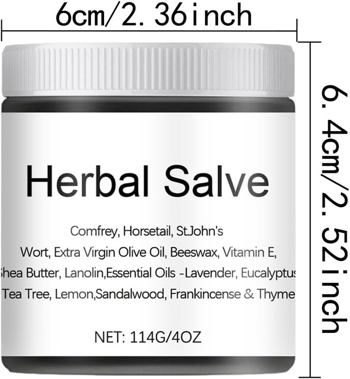 2Pcs Organic Herbal Salve 4Oz, Organic Comfrey Cream for Muscles and Joints, Joint Cream, Wrist and Knee Massage and Care, Comfrey Herbal Salve Elder Approved