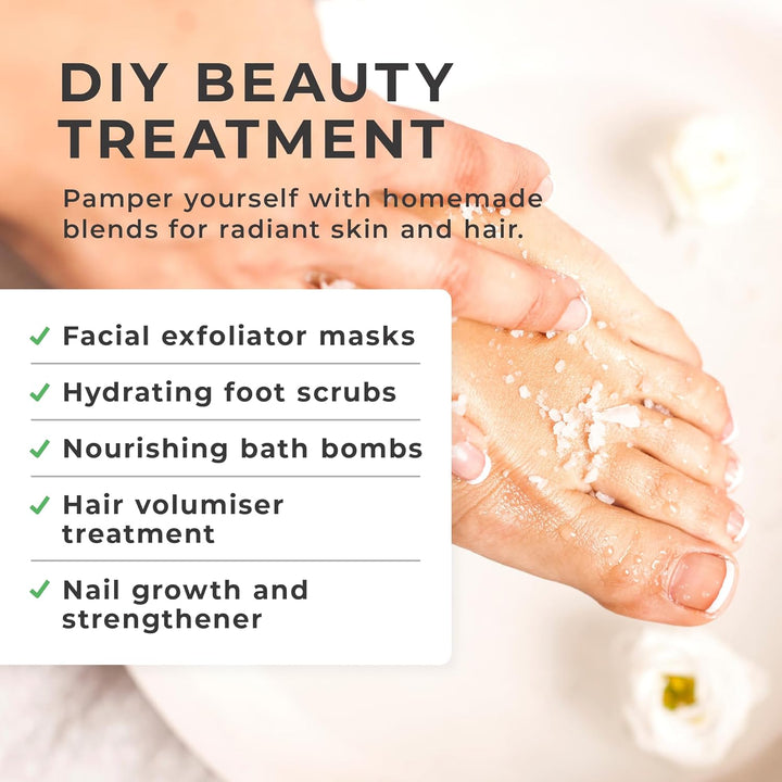 Natural Epsom Salts (1KG Bucket) – Pure Food Grade Magnesium Sulphate Mineral, 100% Natural Salts Mined in Germany - for Health, Detoxification, Muscle Relief, Exfoliating & Gardening