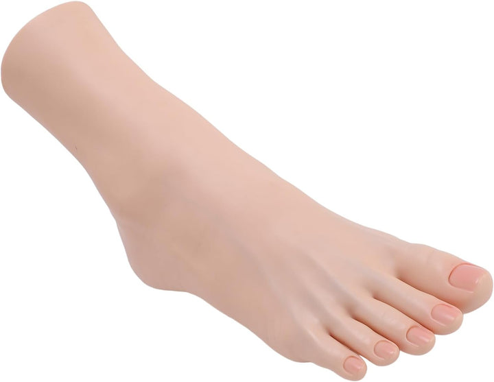 Silicone Standing Mannequin with Flexible Joint for Nail Art Display, Photography, Beauty Training, Premium Silicone Material (Right Foot)