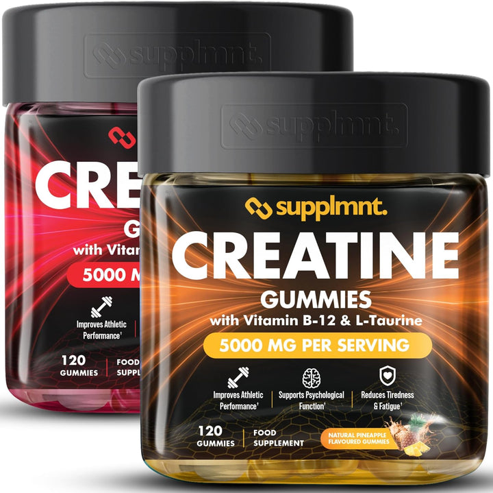 Creatine Gummies 5000Mg Lab-Tested 120Ct Max Strength Muscle Growth/Recovery Supplements for Men & Women Creatine Monohydrate B12 & L-Taurine Vegan Gym Pre Workout Gummies, (Blueberry)