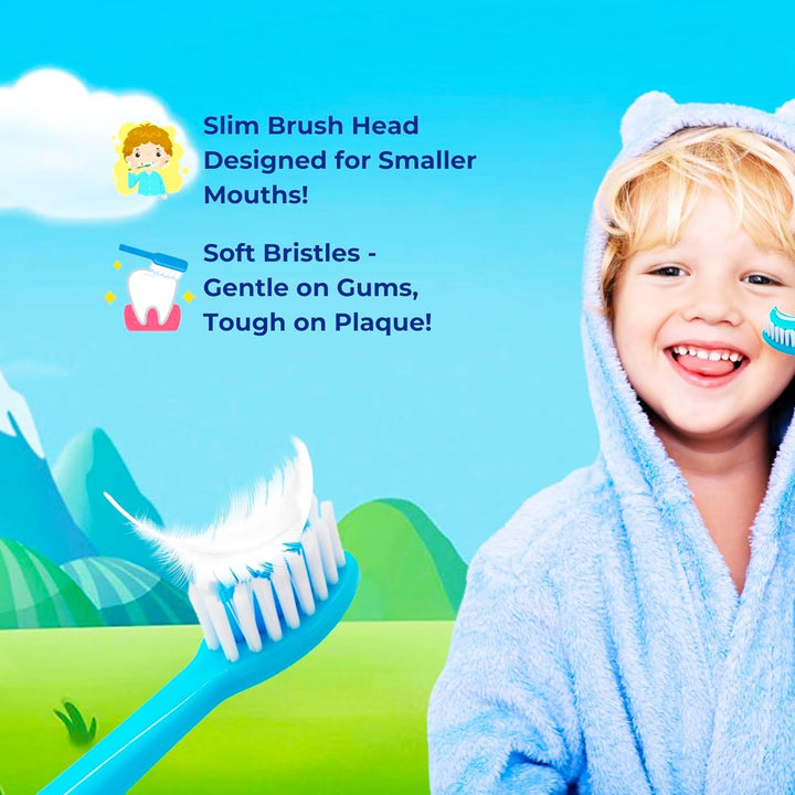 Paw Patrol Battery Powered Electric Toothbrush for Kids – Soft Zig-Zag Bristles, Easy-Grip Handle, Extra Replacement Head & Battery Included | Gentle, Effective, and Fun Oral Care for Children Ages 3+