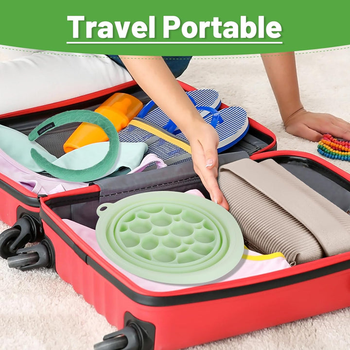 Silicone Ice Bowl for Face with Hairband,Collapsible Facebowl with Built-In Icetray,Washbowls for Facial Ice Bath,Portable Silicone Wash Basin for Facial Cleansing & Beauty,Home Travel Use(Green)