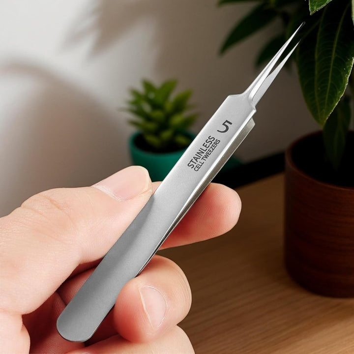 Professional Eyebrow Tweezers Set, Precision Stainless Steel for Hair Removal and Facial Grooming