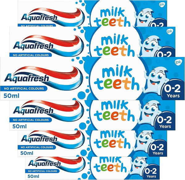 Milk Teeth Toothpaste, for Baby Teeth, 0-2 Years, 50Ml - Pack of 6