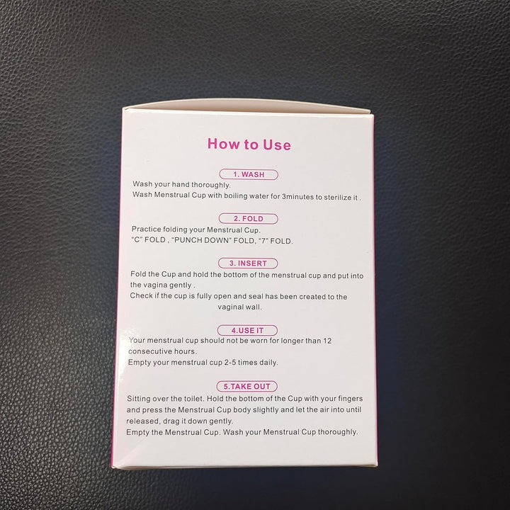 Reusable 2 Pcs Menstrual Cups with 1 Pc Silicone Cup and 1 Pc Storage Bag, Period Cup