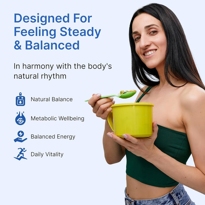 Blood Sugar Support Capsules – with Chromium Picolinate, Cassia & Tinospora – Supports Healthy Glucose Metabolism & Energy Balance – 30 Capsules