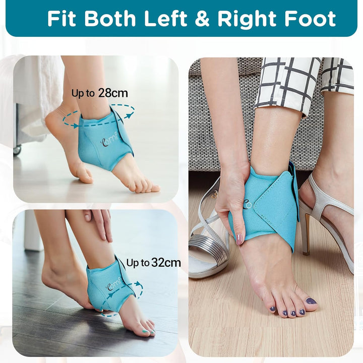 Ankle Ice Pack Wrap (1 Pack), Reusable Foot Ice Pack for Injuries, Hot and Cold Gel Pack for Pain Relief, Cold Compress for Swelling, Achilles Tendinitis, Plantar Fasciitis, Surgery Recovery