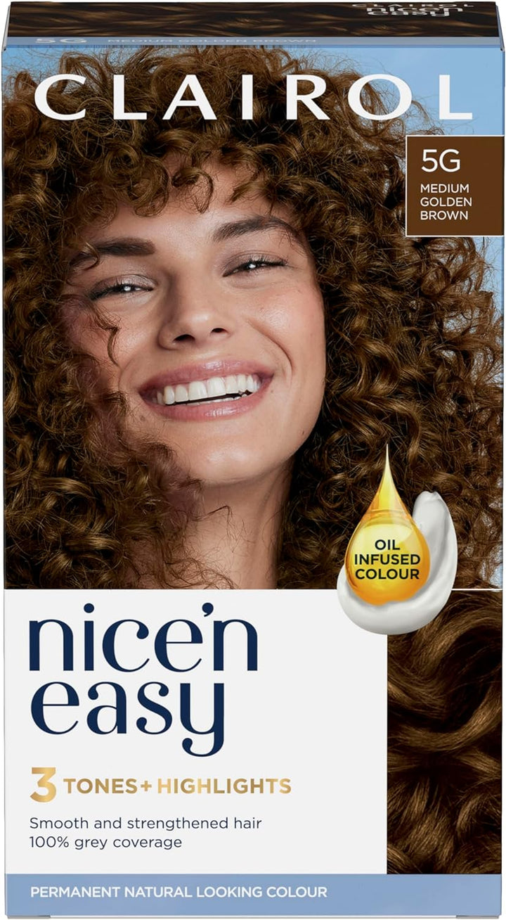 Nice'N Easy Crème, Natural Looking Oil Infused Permanent Hair Dye, 6R Light Auburn, Packaging May Vary