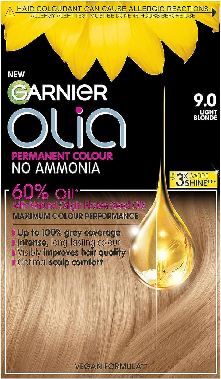 Garnier  5.0 Brown, Oil-Powered, No-Ammonia. 100% Grey Coverage. Luminous, Long-Lasting, Vibrant Brown Hair Color with Exceptional Shine and a Healthy, Nourished Feel.