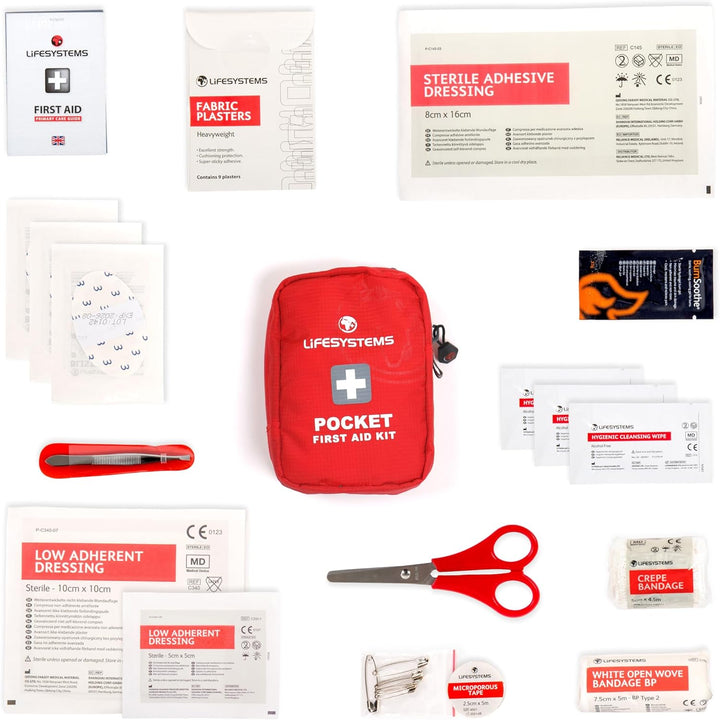 Pocket First Aid Kit, CE Certified Contents, Specifically Designed for Hiking and Outdoor
