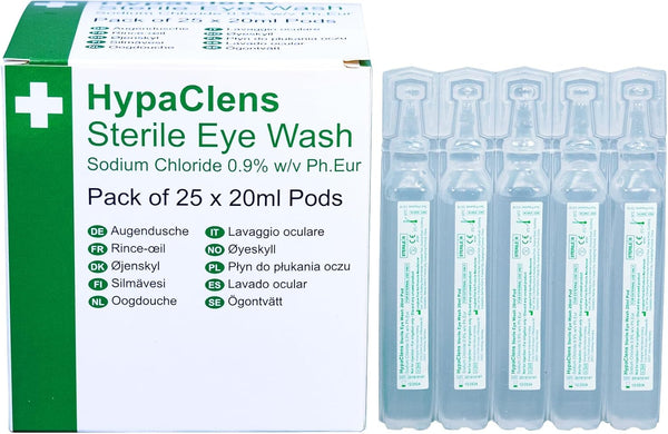 Hypaclens Saline Eye Wash Pods, (Pack of 25)