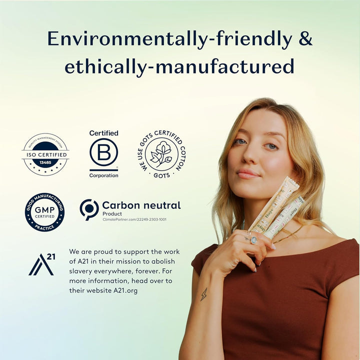 Organic Tampons Regular | 18Ct | Pesticide & Metal Tested, 100% Organic Cotton, Best Absorbency | No-Shed Sleeve, Sugarcane Applicator