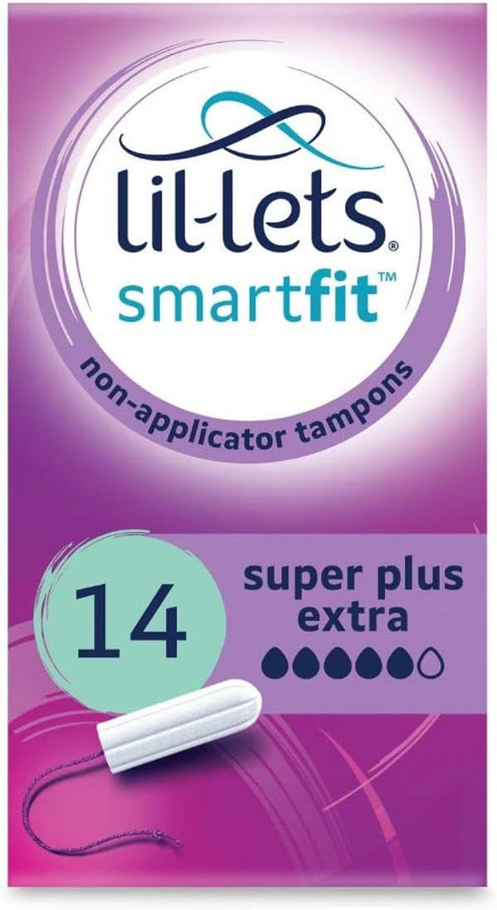 Non-Applicator Ultra Tampons, 10 Count (Pack of 1), for Extremely Heavy Flow, 6 Droplets, Plant-Based, Smartfit™ Non-App Tampon
