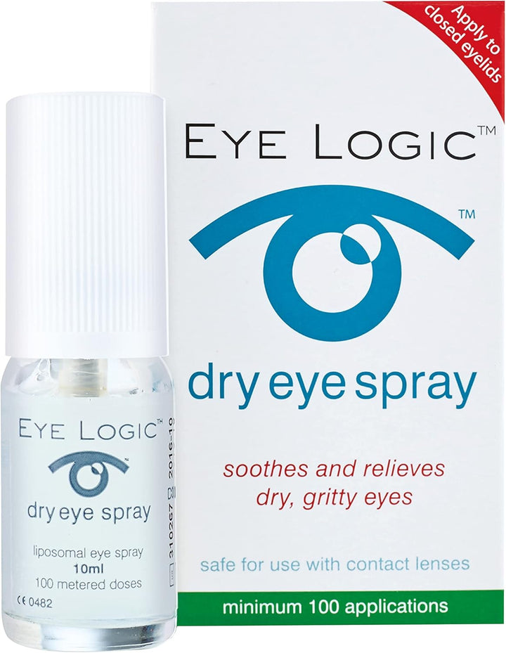 Dry Eye Spray - 10Ml, 100+ Sprays Fast, Effective Relief for Dry Irritated Eyes - Easy-To-Use Application, Ideal for Contact Lens Wearers - Hydrating Eye Mist