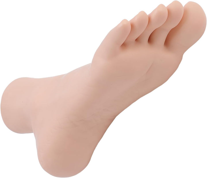 Silicone Standing Mannequin with Flexible Joint for Nail Art Display, Photography, Beauty Training, Premium Silicone Material (Right Foot)