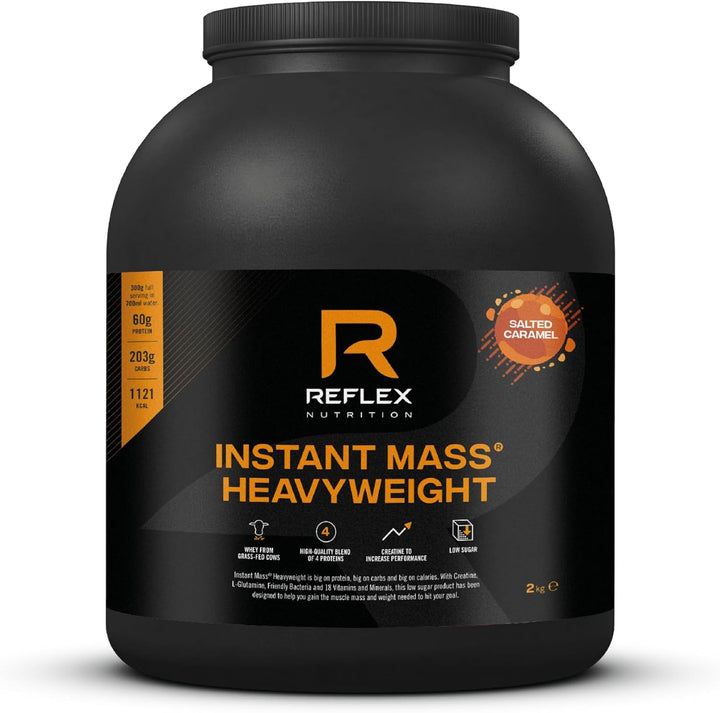 Nutrition Instant Mass Heavyweight - Mass Gainer - over 1000 Kcal per Serving, 60G Protein, Creatine - High Calorie Post Workout or before Bed Protein Shake (Chocolate Perfection, 2 Kg)