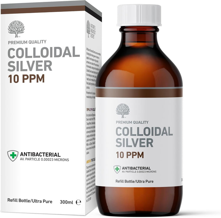 Premium Quality Antibacterial 10Ppm Colloidal Silver Bottle 300Ml