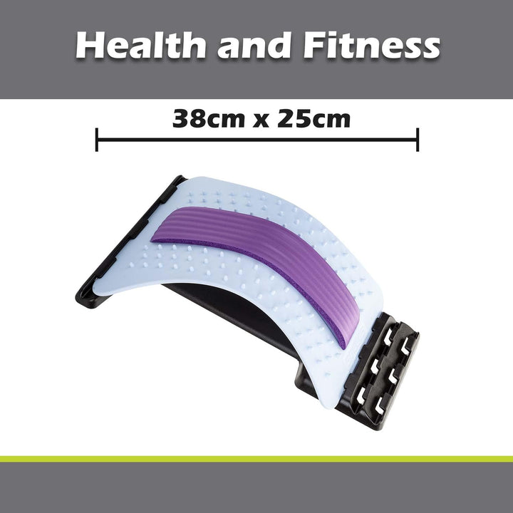 Back Stretcher/Posture Supporter Adjustable Comfortable, Spine Stretch Posture Corrector - Board Lumbar Support - 38Cm X 25Cm White X 1