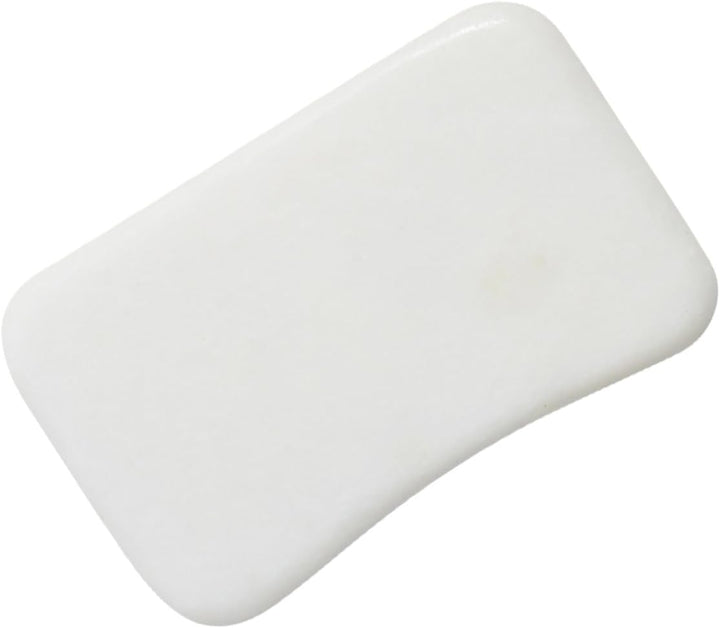 White Jade Gua Sha Board for Massage, Smooth Skin-Friendly Scraping Therapy Tool, Square Shape Suitable for Facial and Body Relaxation