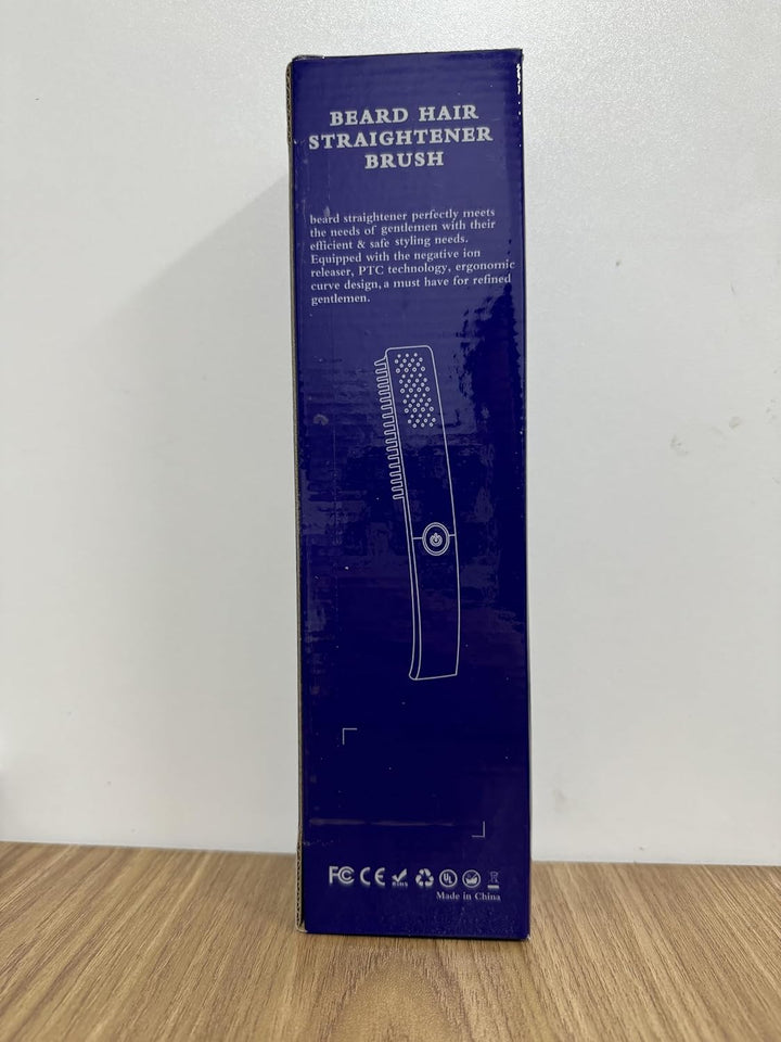 Beard Straightener Combs for Men, Multifunctional Ionic Hair Beard Straightener Brush Heated Beard Brush for Men Electric Hair Straightening Styler Tools for Home and Travel