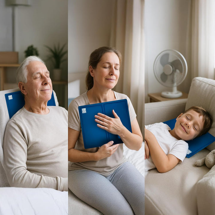 Cooling Gel Pillow Magic Multi-Function W/Cooling Relief Pillow Cushion Mat Absorbs and Dissipates Heat | Helps Improve Quality of Sleep and Optimal Sleeping Temperature - Pack of 2 (30X40Cm)