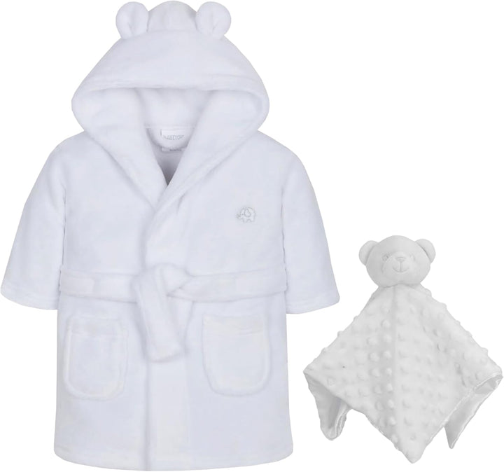 Baby Dressing Gown & Comforter Set - Newborn Baby Gift Set, Robe & Comforter for Baby Boys & Baby Girls, Gender Neutral Baby Gifts for Gender Reveal, Perfect for Baby Hamper