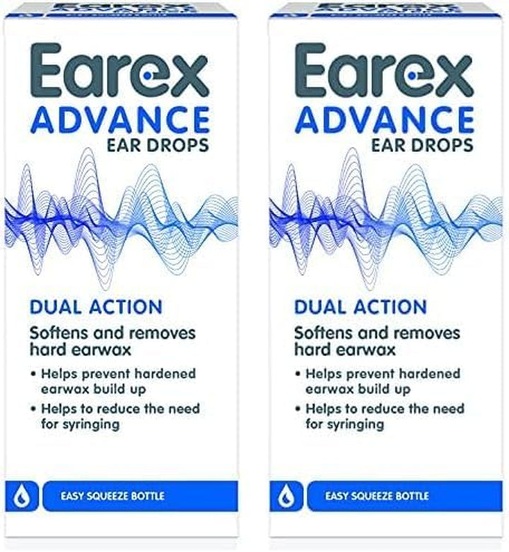 Advance - Removes Hard Ear Wax- Prevent Ear Wax Build up - Easy Squeeze Bottle - 12Ml