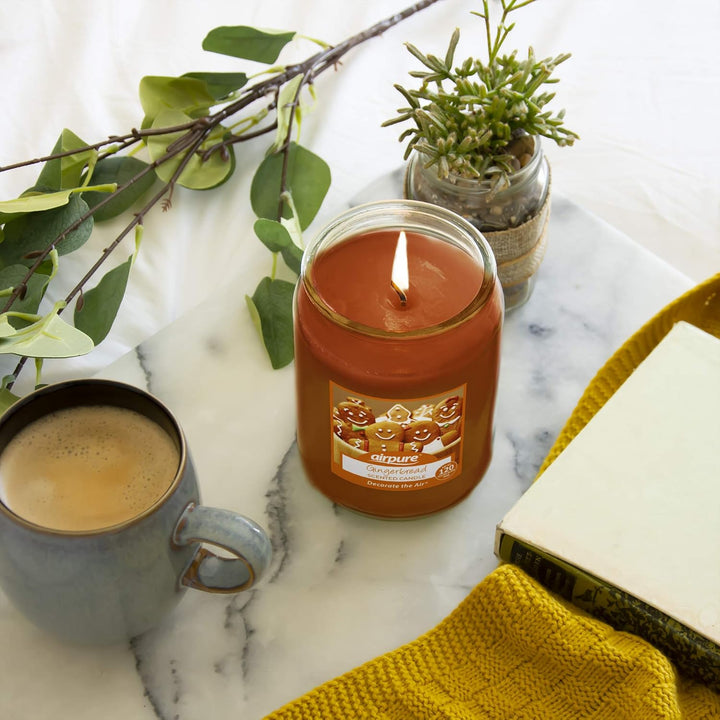 - Large Candle Scented, Gingerbread Fragrance - 120 Hour