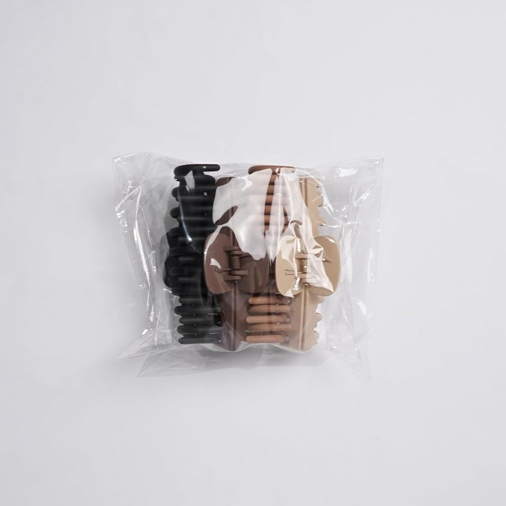 4 Pcs Hair Claw Clips Hair Clips for Women and Girls Thick Hair - Natural Colors Lightweight Non-Slip with Comb Teeth Strong Hold Large Size 4.3 Inch