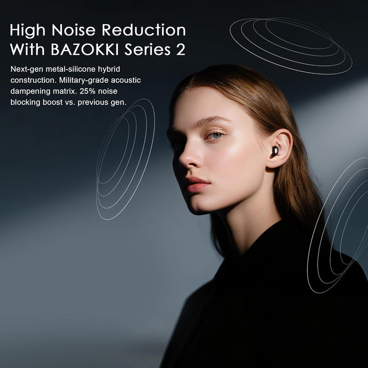 Ear Plugs for Sleep 2.0 - Metal  Mute Upgrade | 45Db Lab-Proven Noise Cancelling, Military Silicone for Side Sleepers, Reusable + 8-Tip Fit System