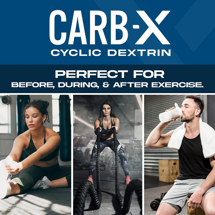 Carb X Highly Branched Cyclic Dextrin Carbohydrates, Intra & Post Workout Carbs Powder, Fuel Training & Recovery, Vegan, Gluten Free, Sugar Free, 1.2Kg 48 Servings (Unflavoured)
